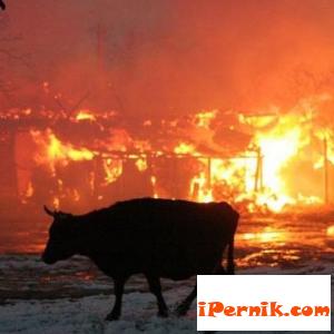 Пожар в селскостопански двор