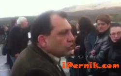 Тошко Кръстев на протеста на лобното място на момичетата Pernik Перник