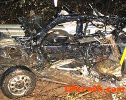 Шофьор остана без наранявания след катастрофа по пътя за Перник 08_1406889624