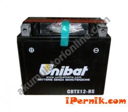 Мото акумулатор 12V/12Ah CBTX12-BS UNIBAT AGM 1364213292
