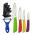 Комплект 4 керамични ножа (цветни), белачка + стойка 1365499239
