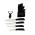 Комплект 4 керамични ножа (черни), белачка + стойка 1365499571